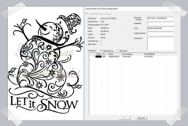 Schneemann "let it snow" (18x13 ; 20x20 ; 30x20)